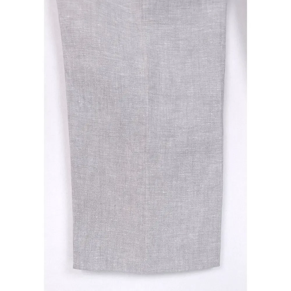 Bar III Mens Slim Fit 2 Piece Linen Suit 36R 29x30 Light Grey Solid NWT